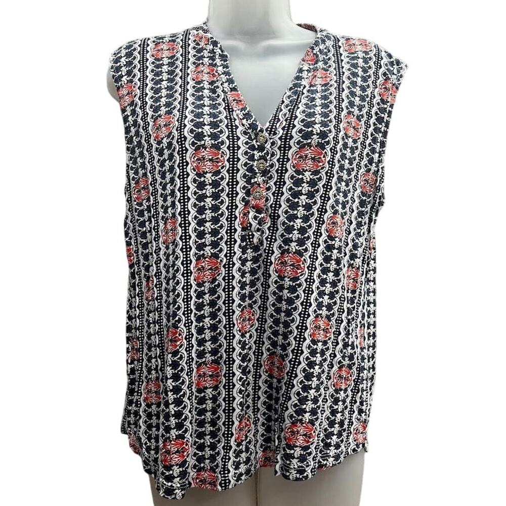 Lucky Brand‎ Multicolor Women's V Neck Tank Size Small